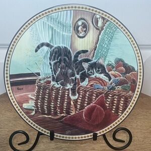 Vintage Edwin M. Knowles - cats set of 2